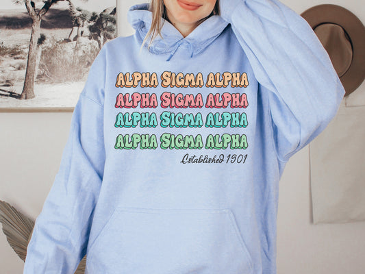 Alpha Sigma Alpha Lucy Sorority Hoodie _ 264g