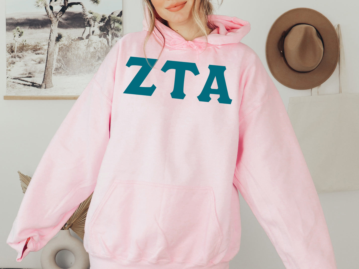 Zeta Tau Alpha Back to the Basics Sorority Hoodie _ 647g
