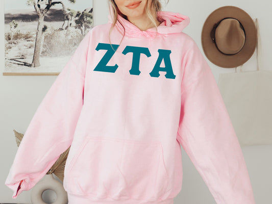 Zeta Tau Alpha Back to the Basics Sorority Hoodie _ 647g