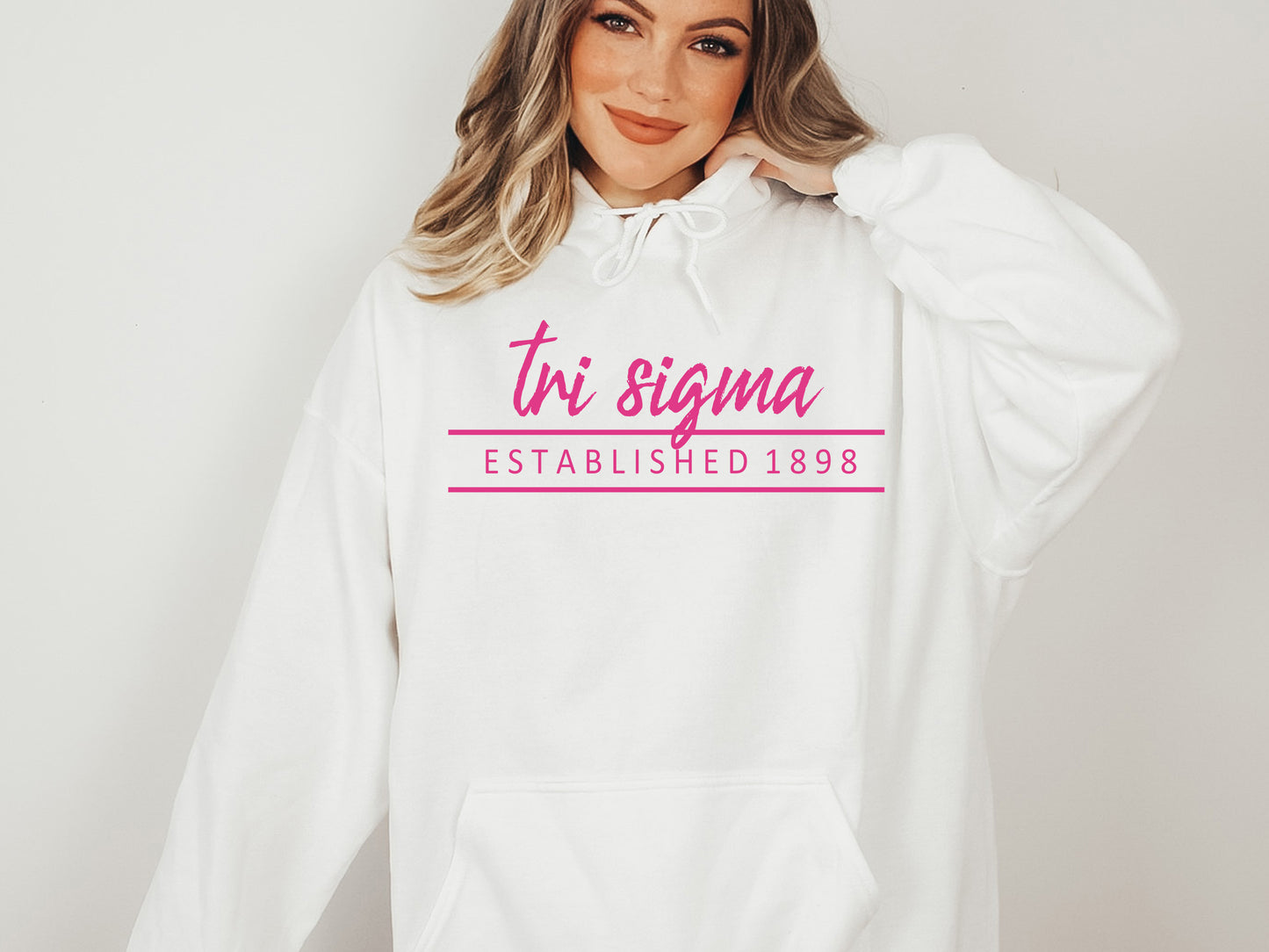 Sigma Sigma Sigma All Pink Sorority Hoodie _ 775g