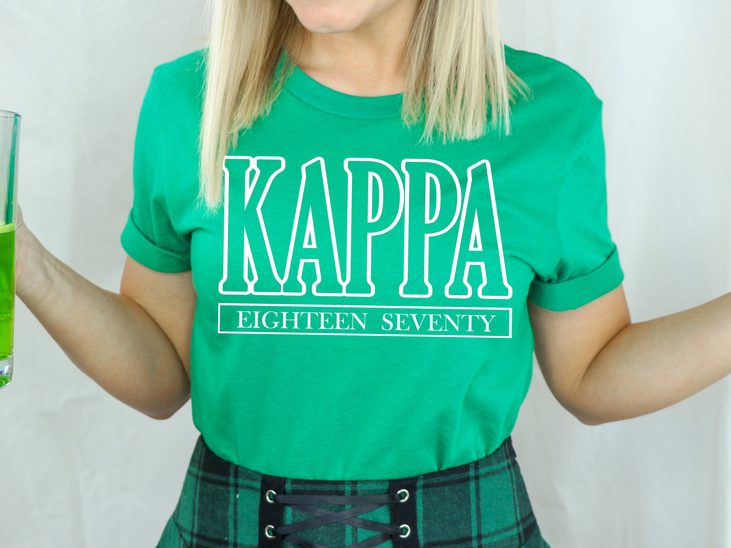 Kappa Kappa Gamma Stencil Stacked Sorority T-shirt _ 2151g