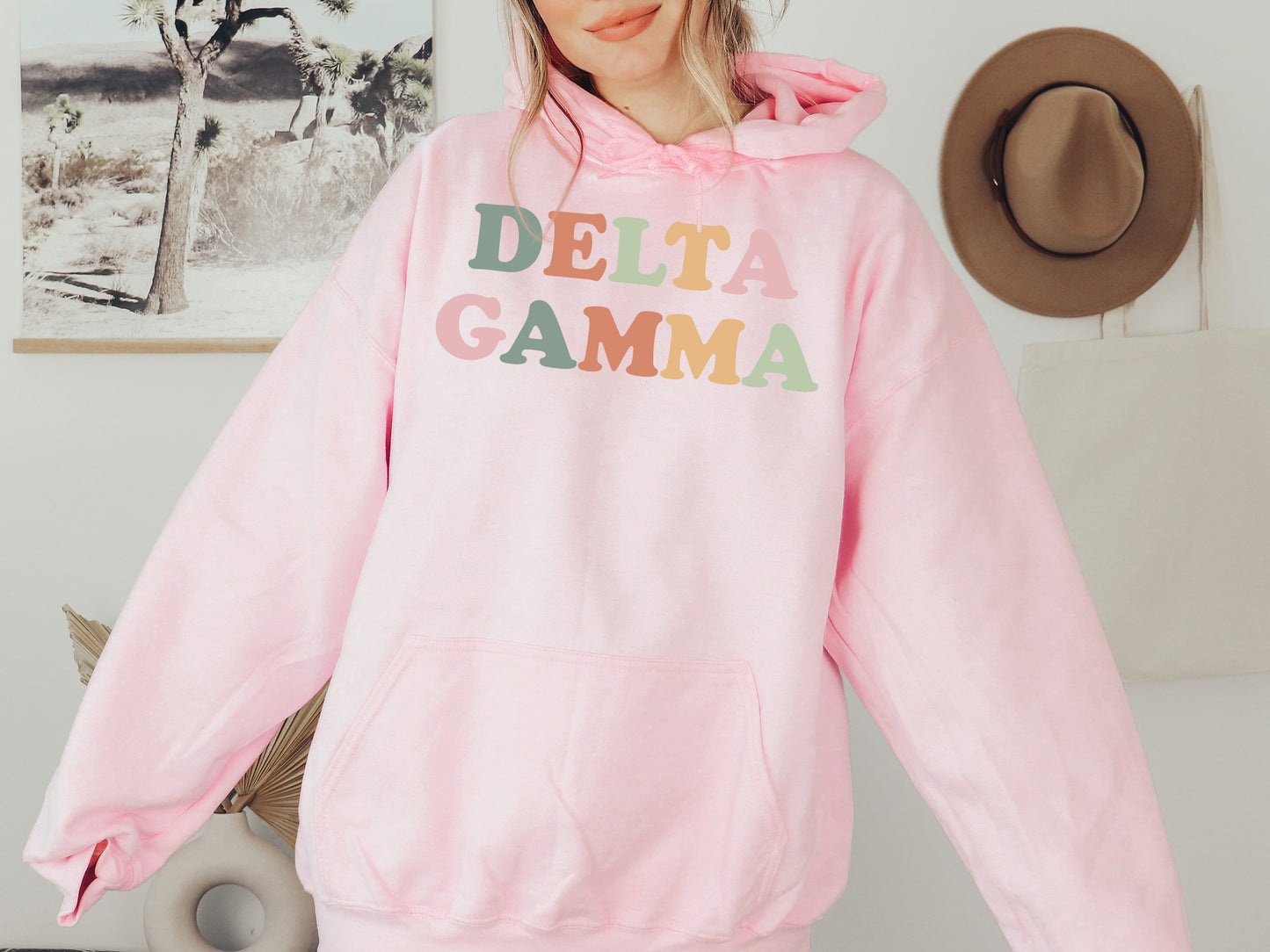 Delta Gamma Bright and Proud Sorority Hoodie _ 425g