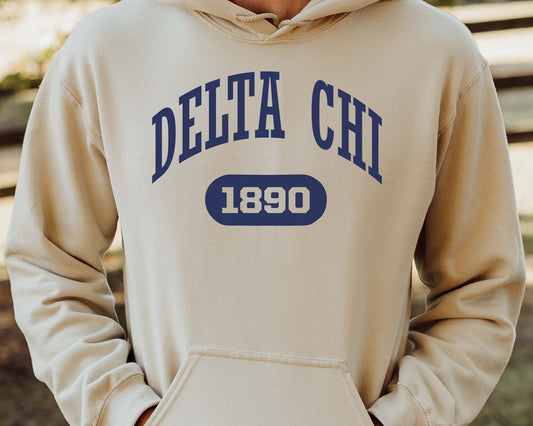 Delta Chi Fraternal Arch Fraternity Hoodie _ 914g