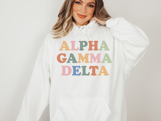 Alpha Gamma Delta Bright and Proud Sorority Hoodie _ 417g