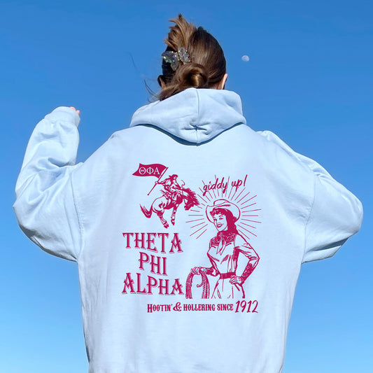 Theta Phi Alpha Giddy Up Sorority Hoodie _ 36197g