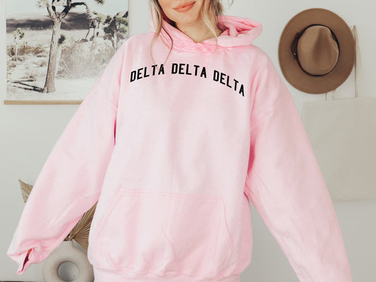 Delta Delta Delta Just Bold Sorority Hoodie _ 2379g