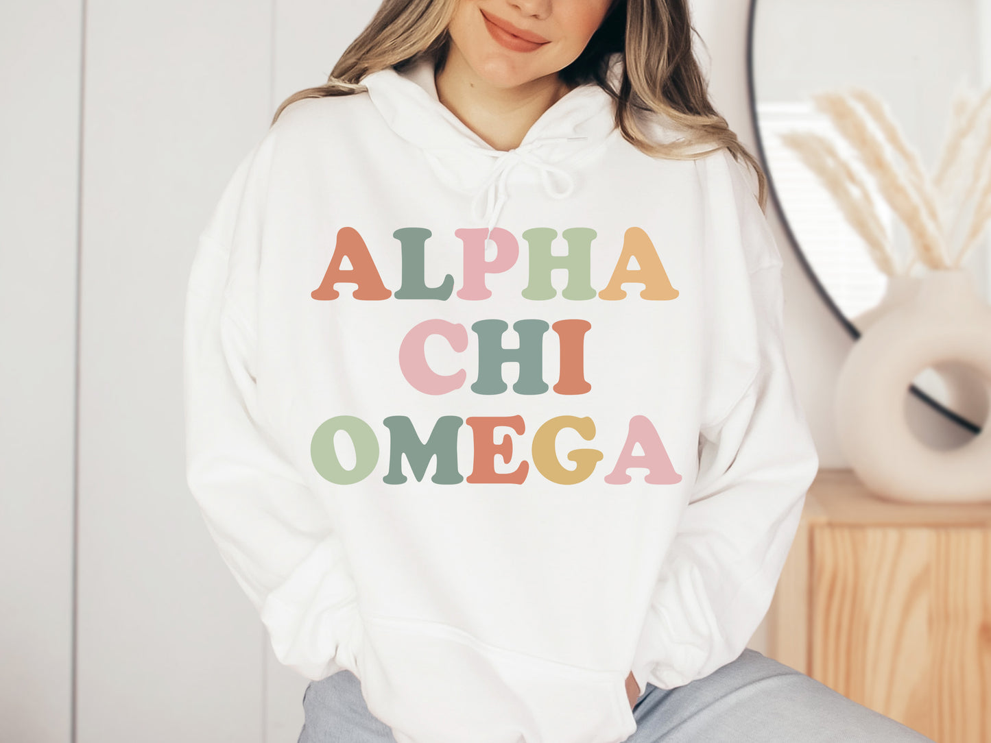 Alpha Chi Omega Bright and Proud Sorority Hoodie _ 414g