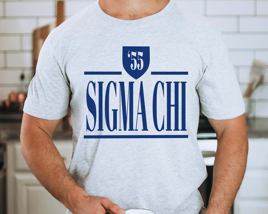 Sigma Chi Shield Fraternity T-shirt _ 1205g