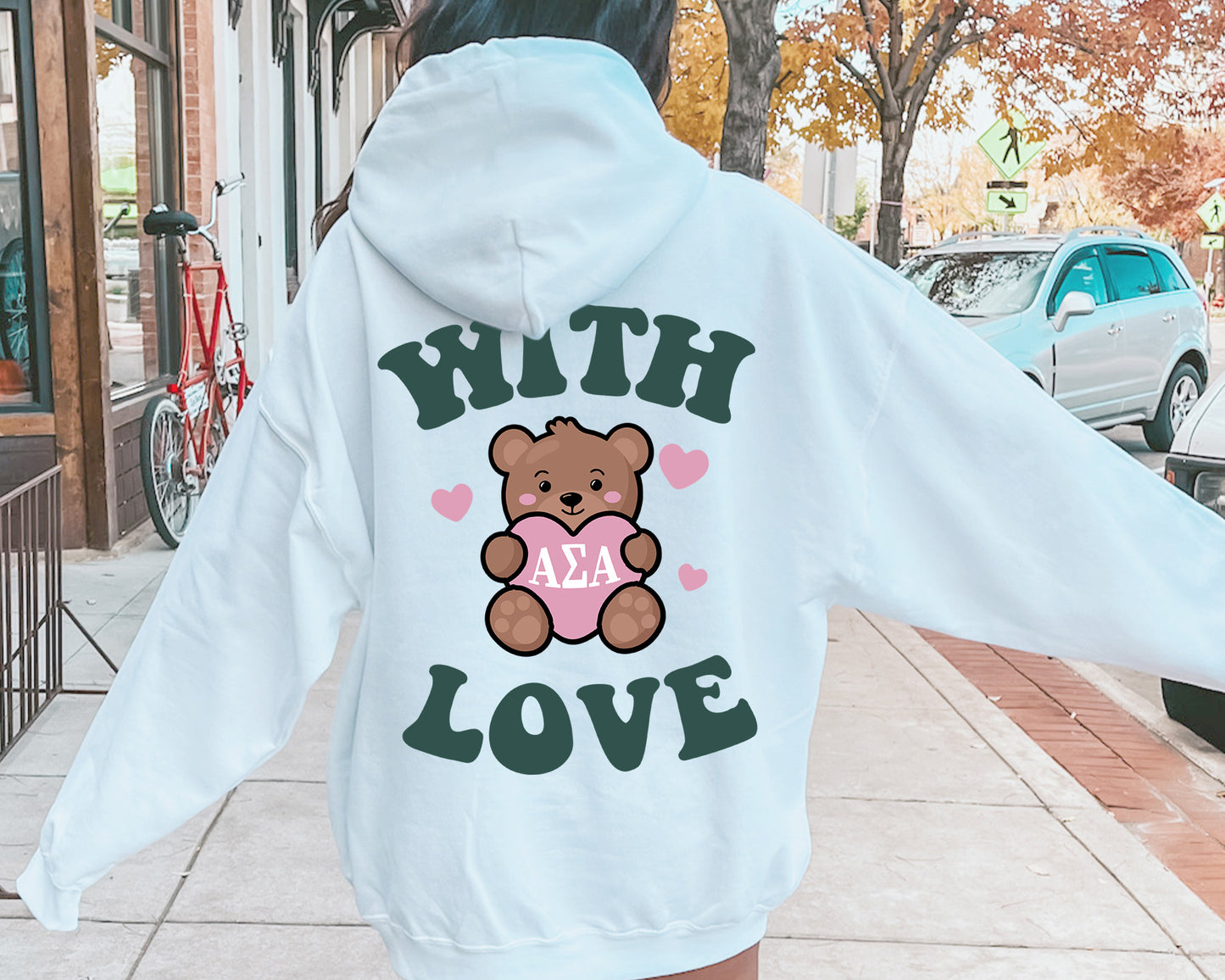 Alpha Sigma Alpha With Love Sorority Hoodie _ 33212g