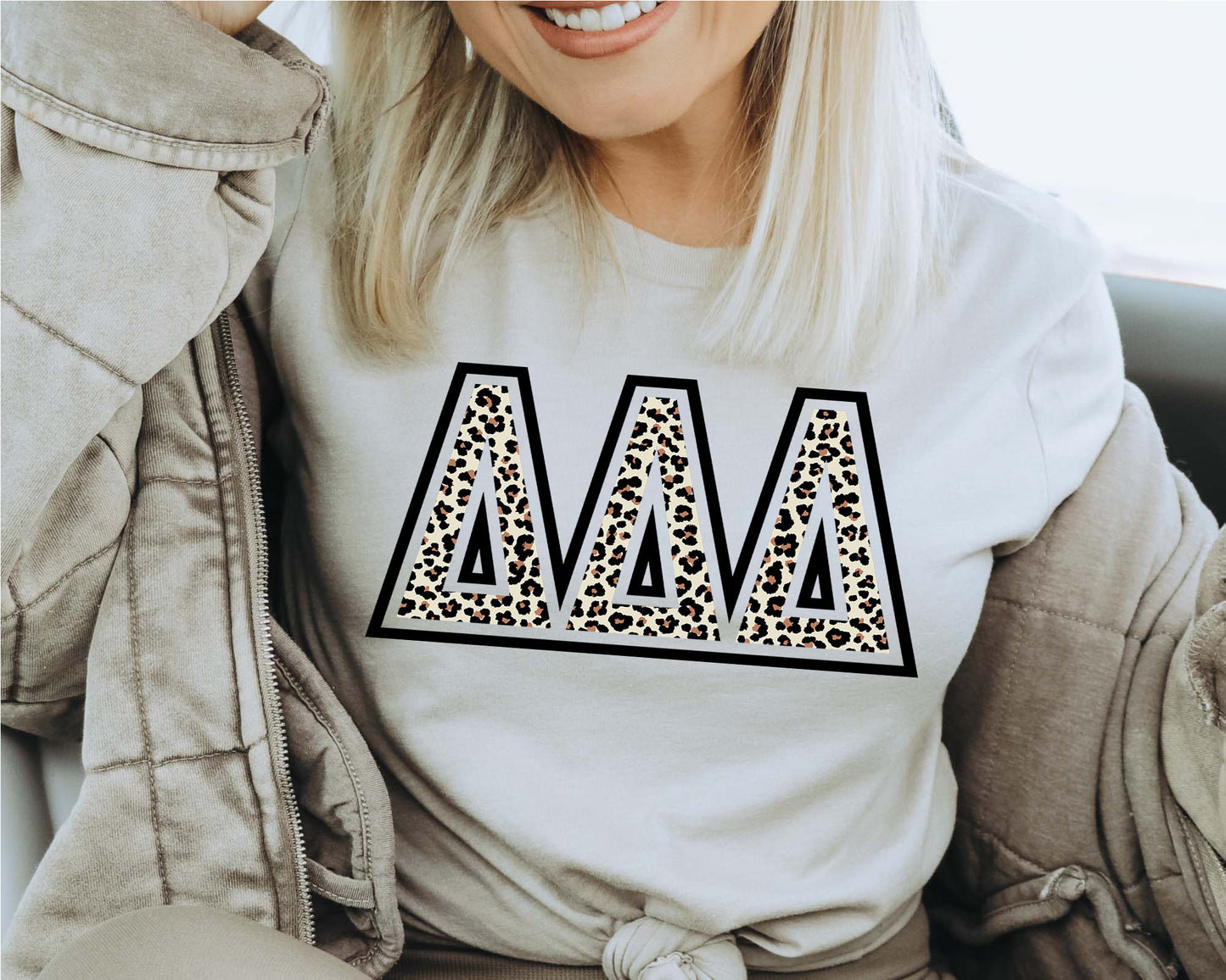 Delta Delta Delta Safari Style Letters Sorority T-shirt _ 30445g