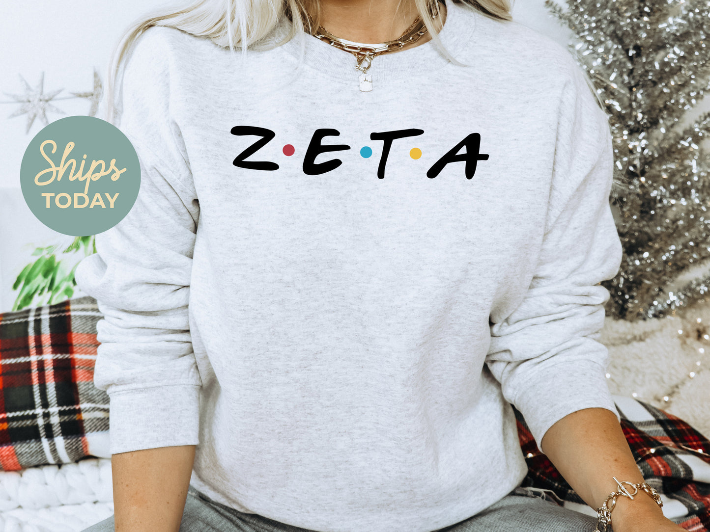 Zeta Tau Alpha Friends Frenzy Sorority Sweatshirt _ 30671g