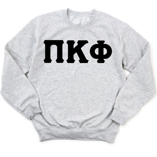 Pi Kappa Phi Black Letters Fraternity Sweatshirt _ 34926g