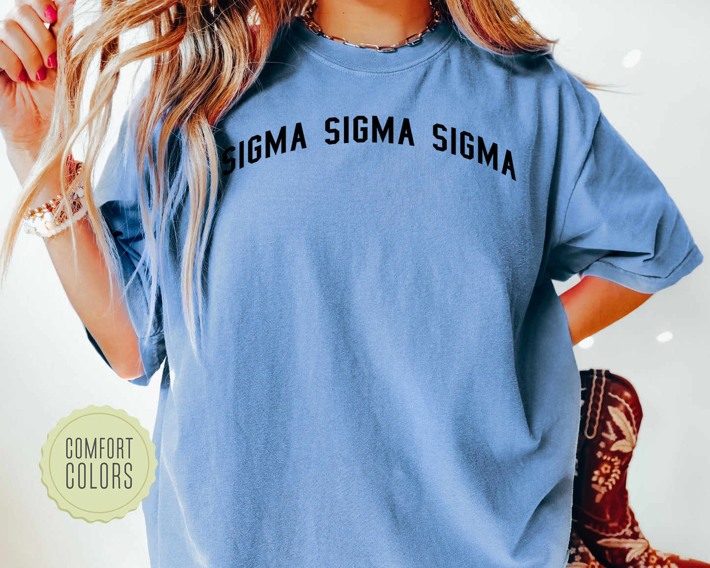Sigma Sigma Sigma Just Bold Comfort Colors Sorority T-shirt _ 2392g