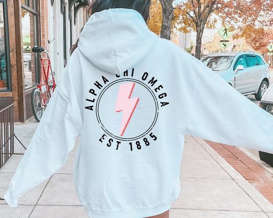 Alpha Chi Omega Pinkish Strike Sorority Hoodie _ 33102g