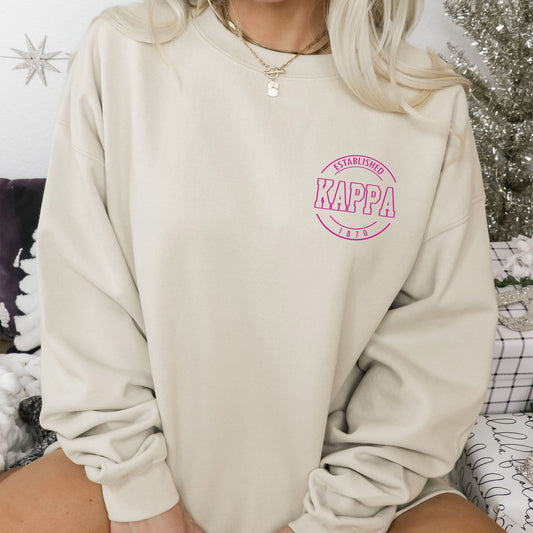 Kappa Kappa Gamma Stamped Sorority Sweatshirt _ 39129g