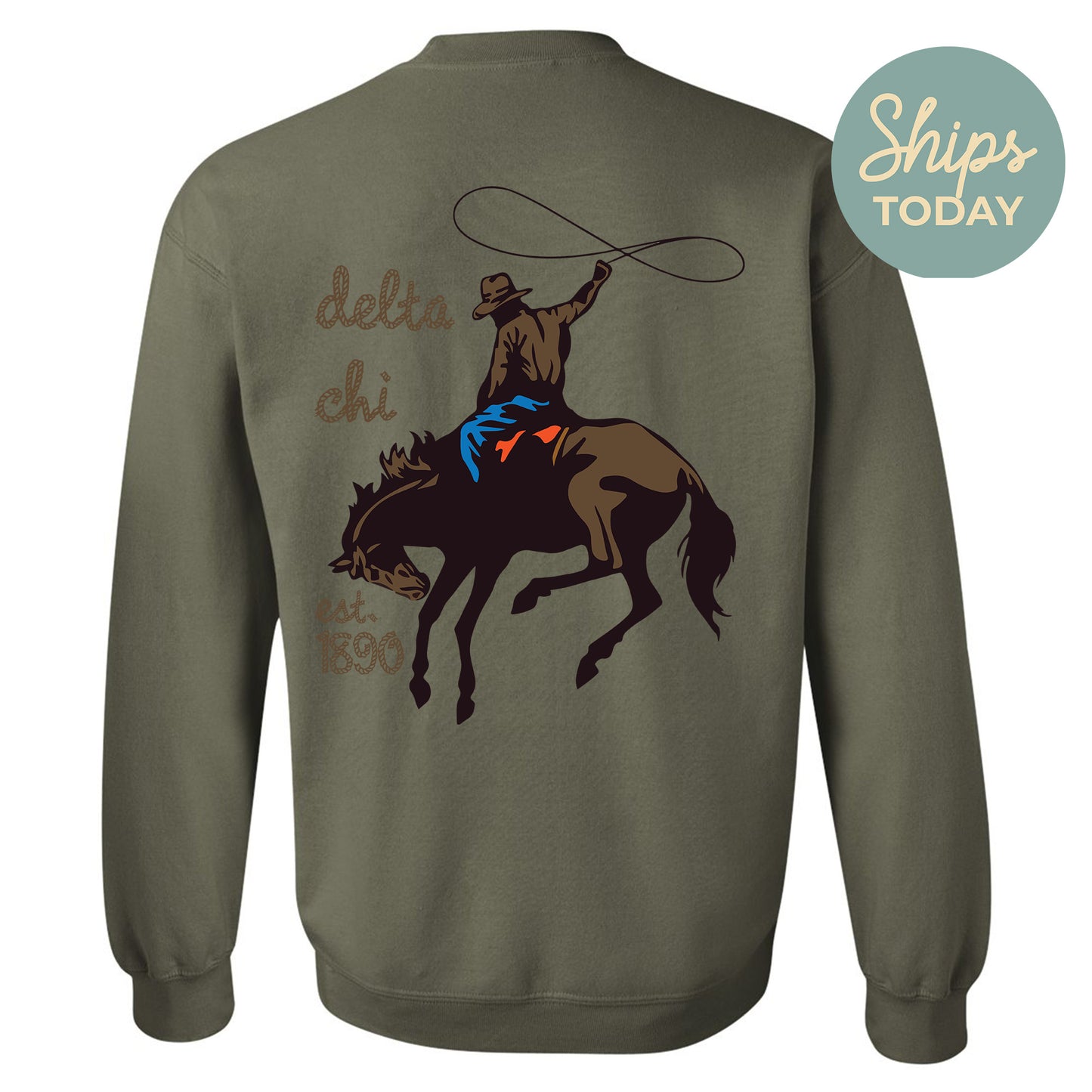 Delta Chi Cowboy Fraternity Sweatshirt _ 31186g