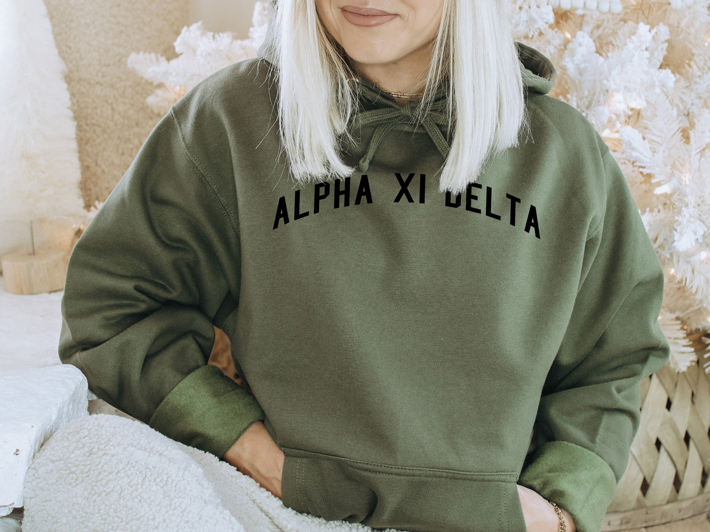Alpha Xi Delta Just Bold Sorority Hoodie _ 2377g