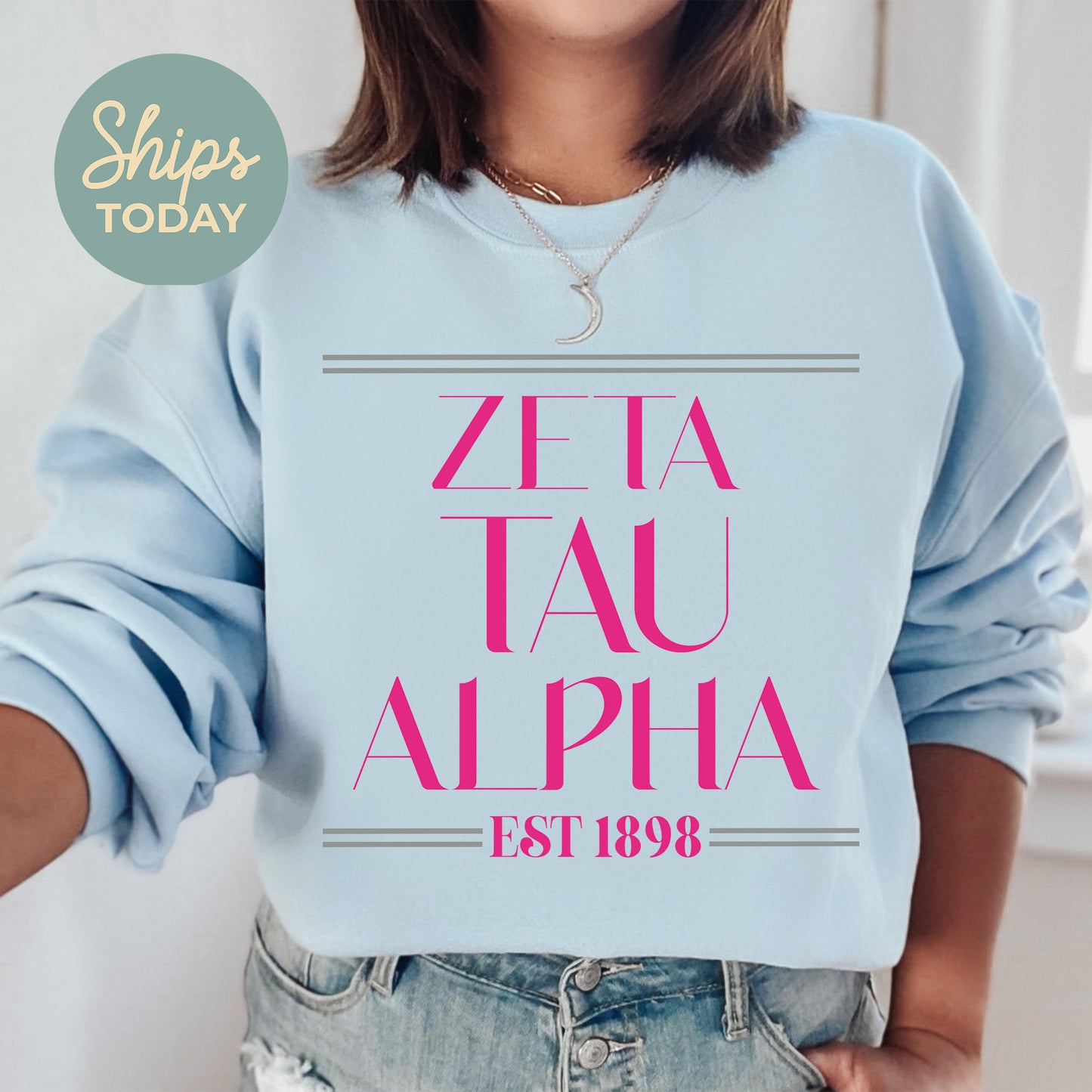 Zeta Tau Alpha Greek Harmony Sorority Sweatshirt _ 34989g