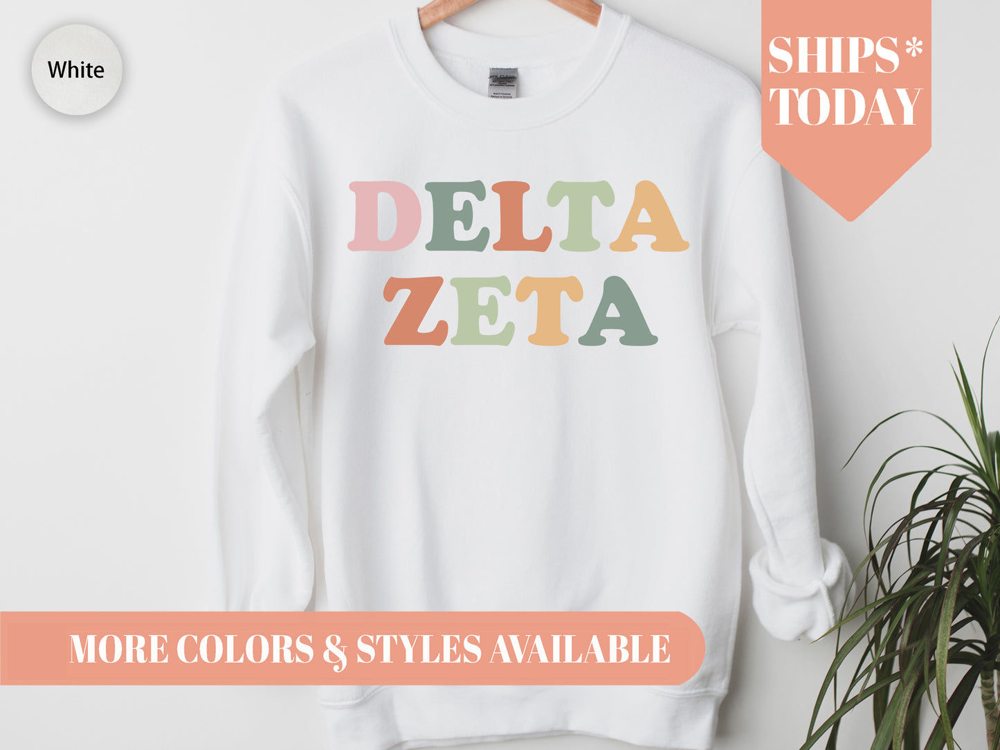Delta Zeta Bright and Proud Sorority Sweatshirt _ 427g