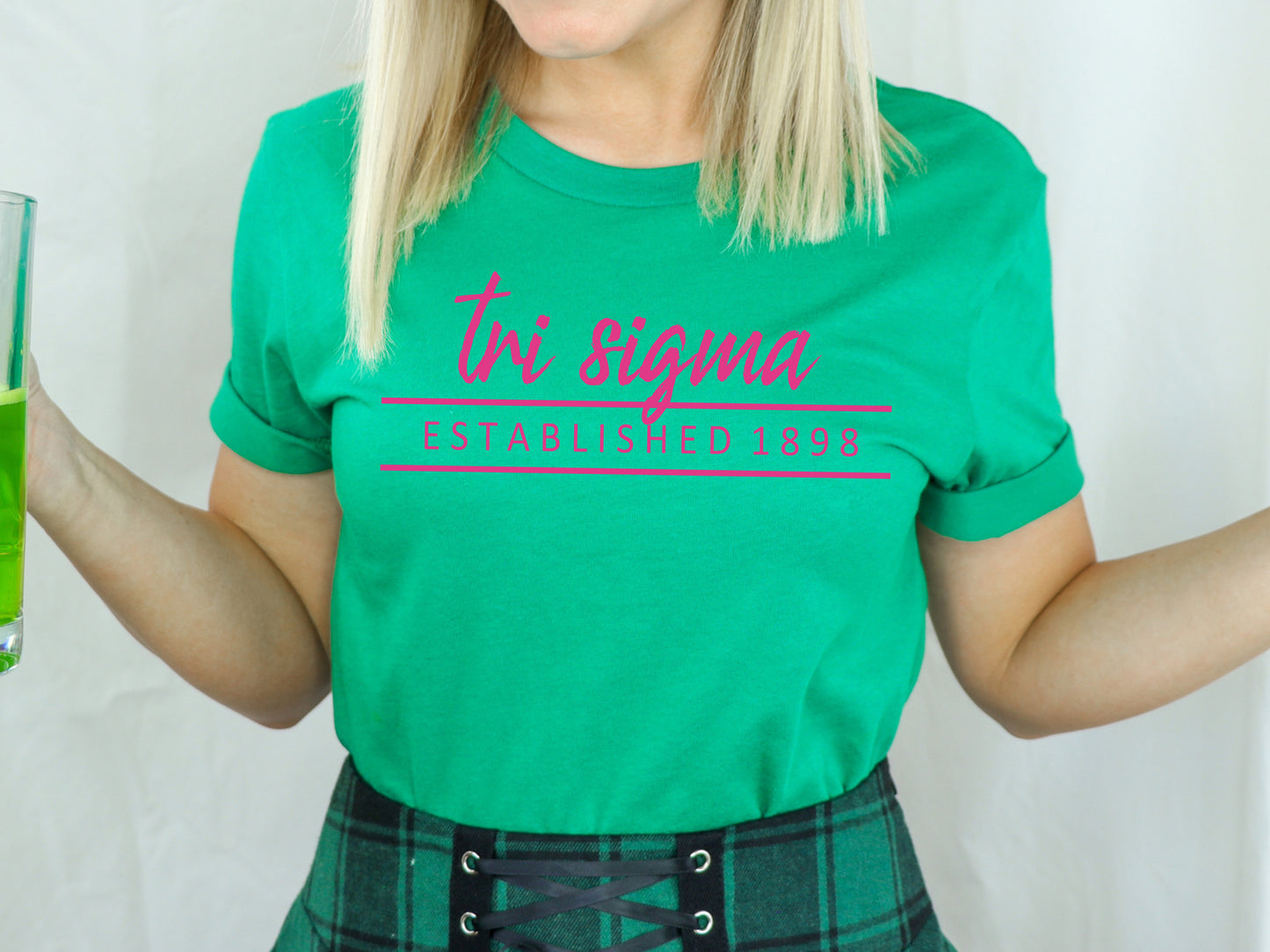 Sigma Sigma Sigma All Pink Sorority T-shirt _  775g