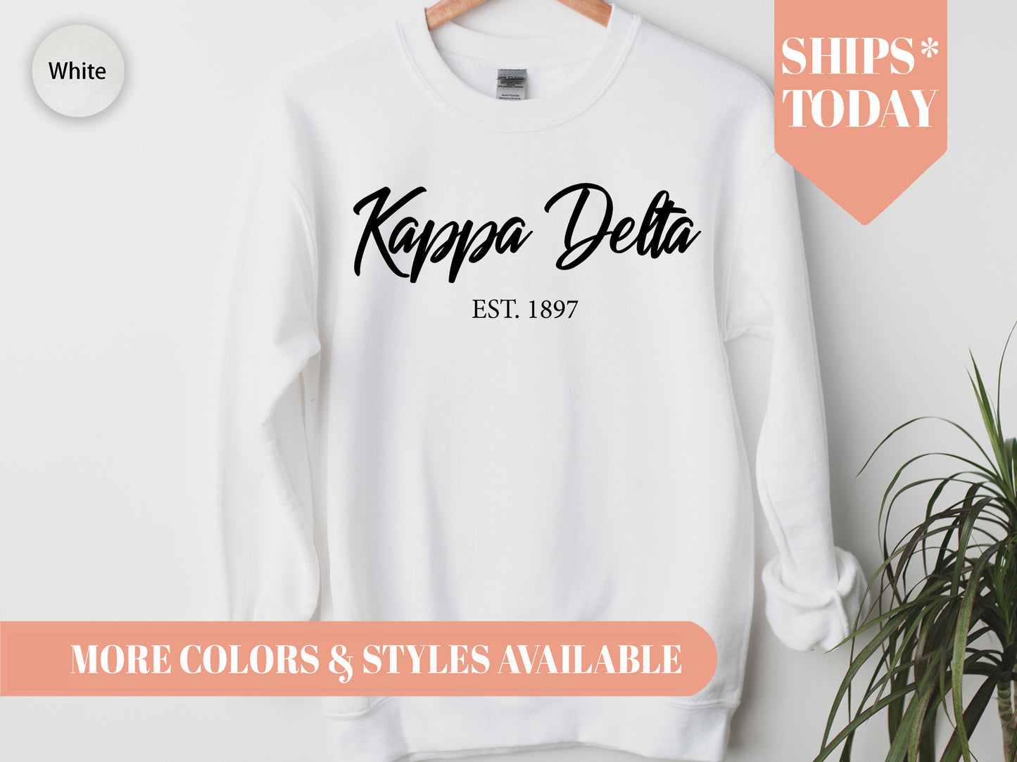 Kappa Delta Black Flowy Sorority Sweatshirt _ 93g