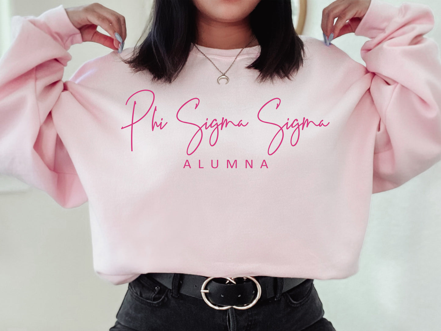 Phi Sigma Sigma Simple and Sweet Alumna Sorority Sweatshirt _ 511g