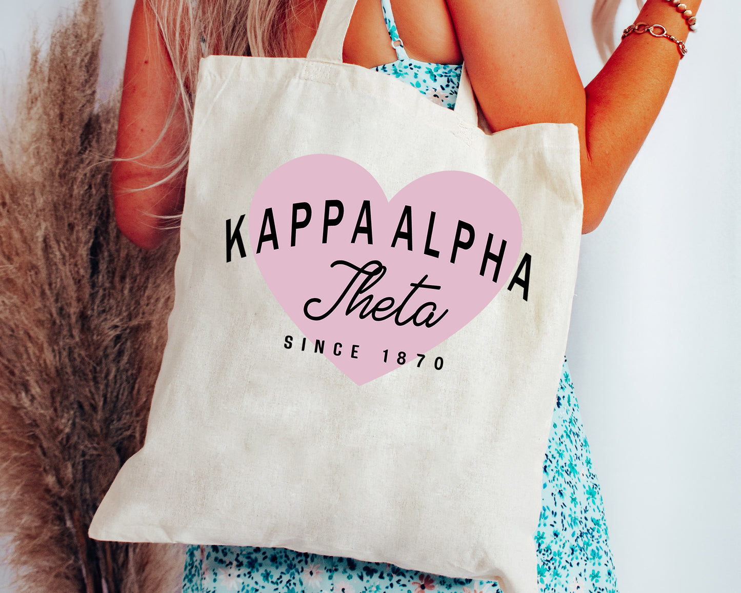 Kappa Alpha Theta Pretty in Pink Sorority Tote Bag _ 34297g