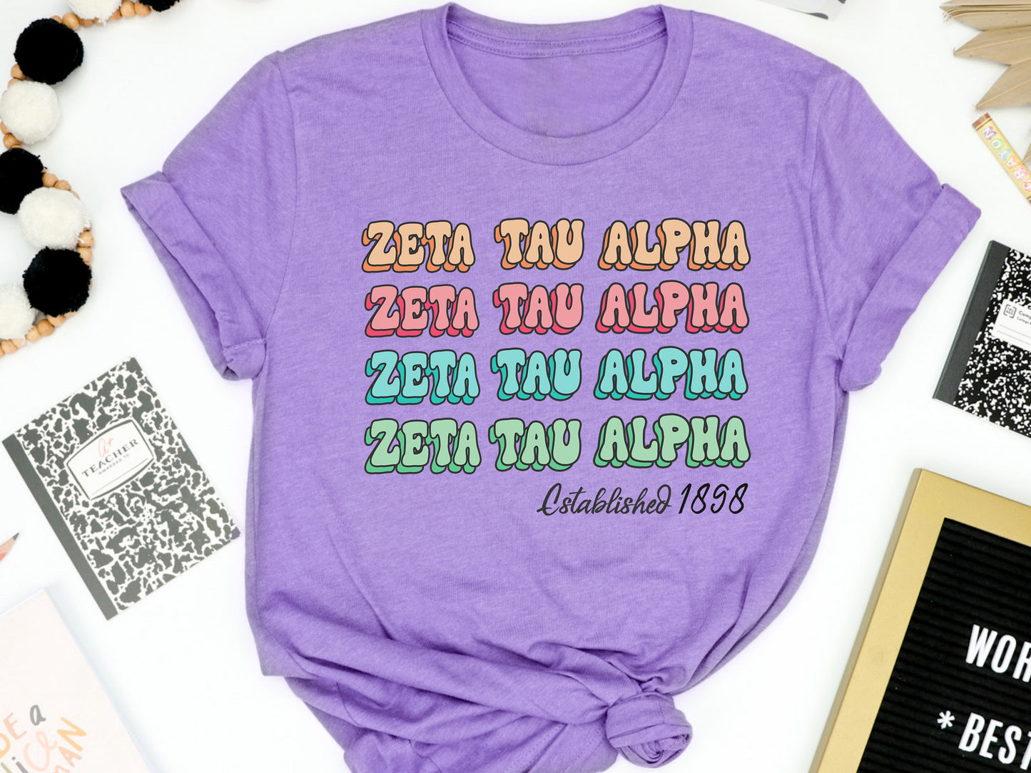 Zeta Tau Alpha Lucy Sorority T-shirt _ 283g