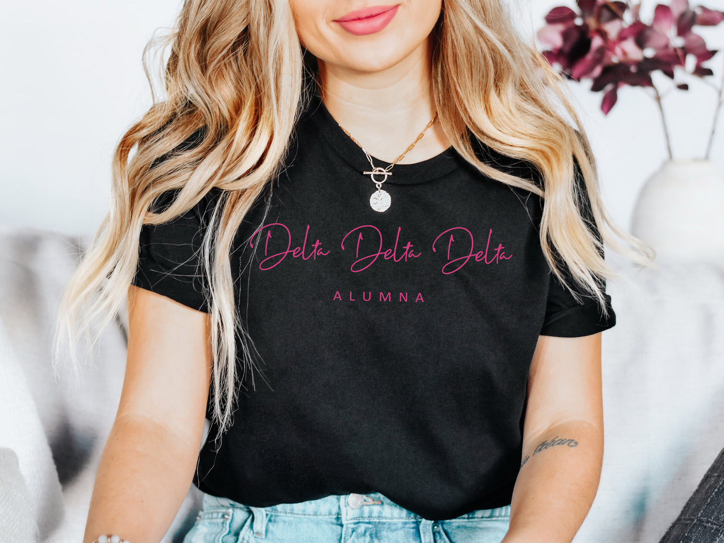 Delta Delta Delta Simple and Sweet Alumna Sorority T-shirt _ 502g