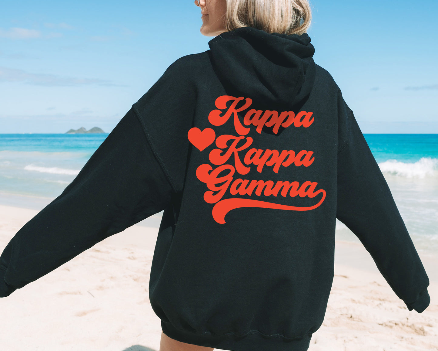 Kappa Kappa Gamma Red Heart Sorority Hoodie _ 33363g