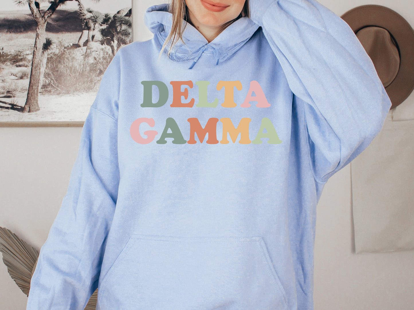 Delta Gamma Bright and Proud Sorority Hoodie _ 425g
