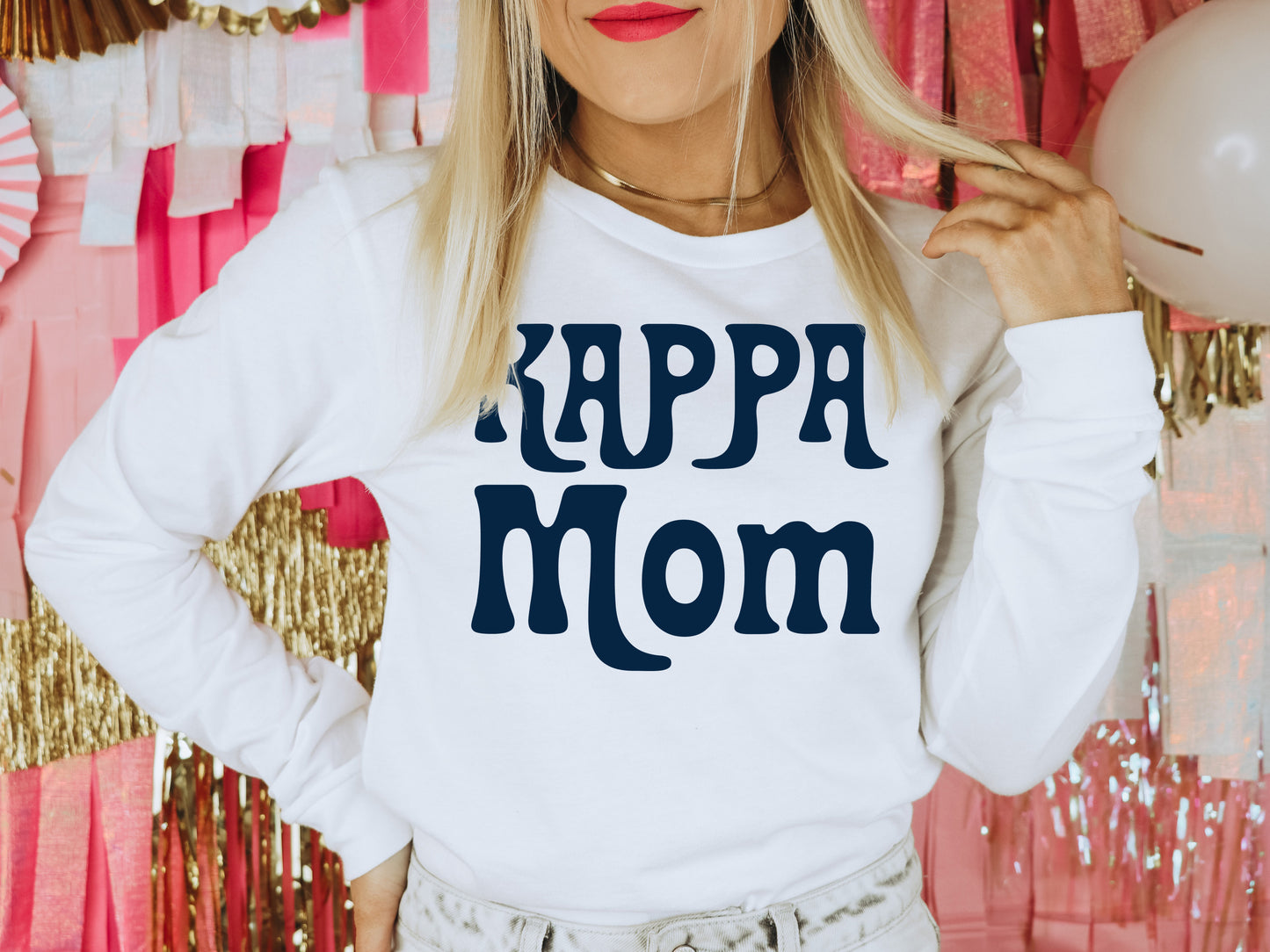 Kappa Kappa Gamma Got it from my Mom Sorority Long Sleeve T-shirt _ 3088g