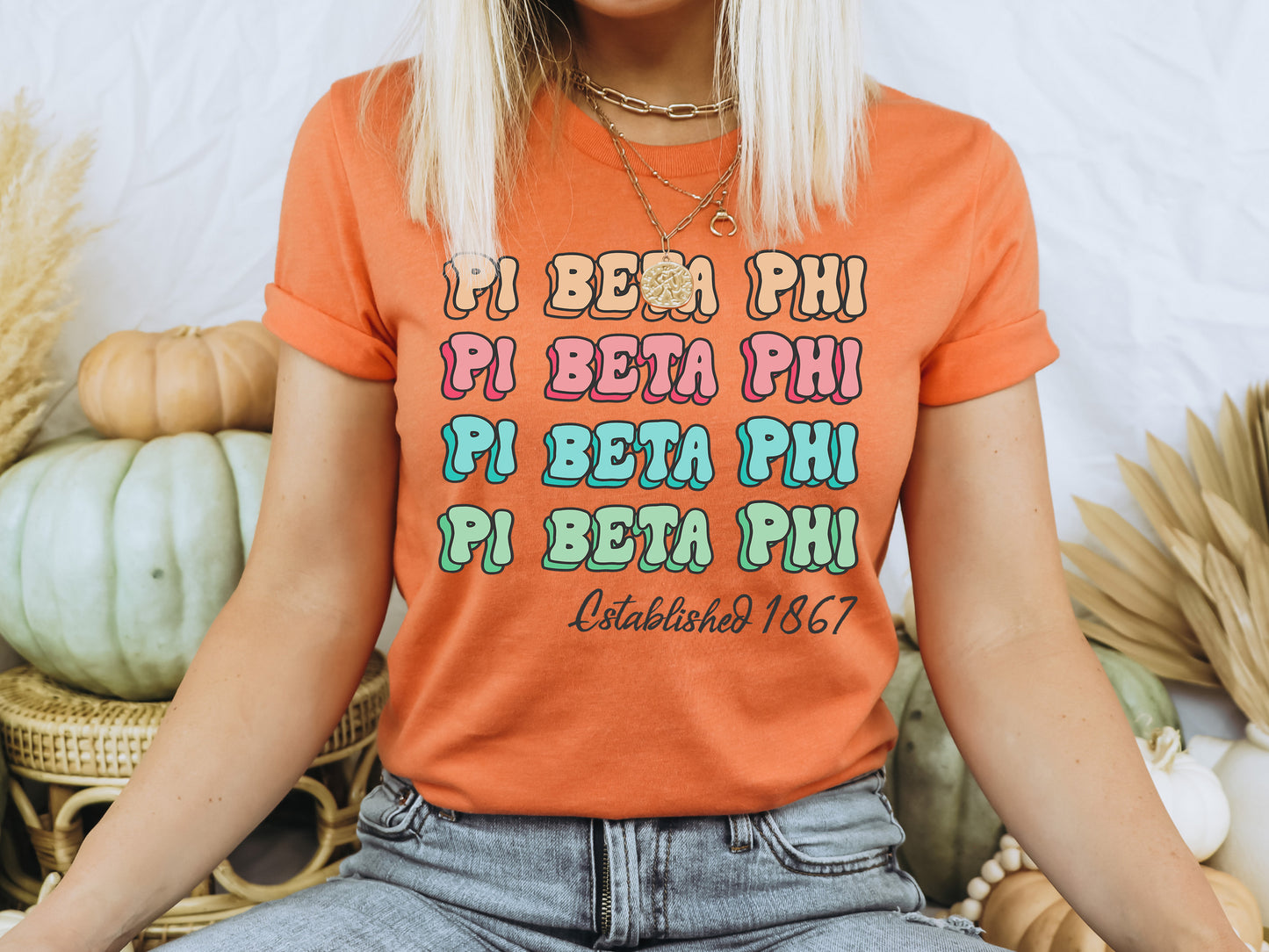 Pi Beta Phi Lucy Sorority T-shirt _ 278g