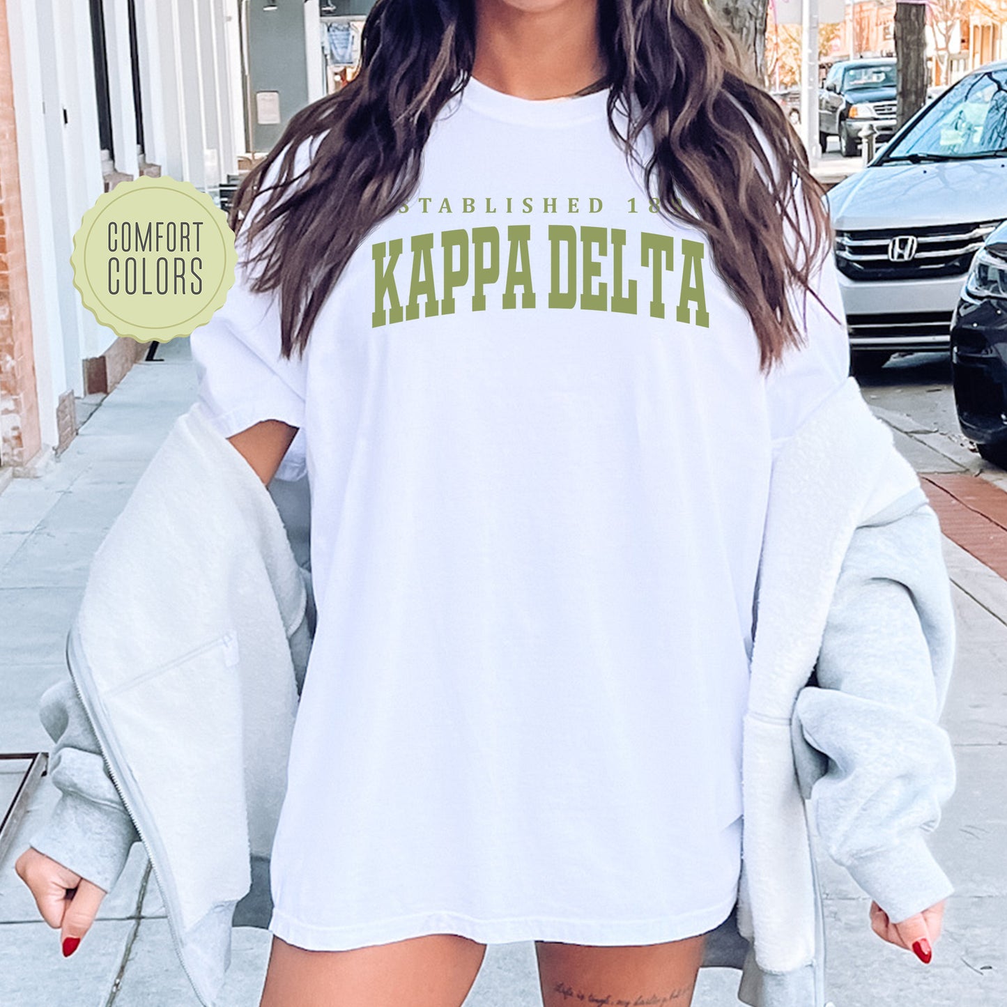 Kappa Delta Bold Letters Comfort Colors Sorority T-shirt _ 35136g