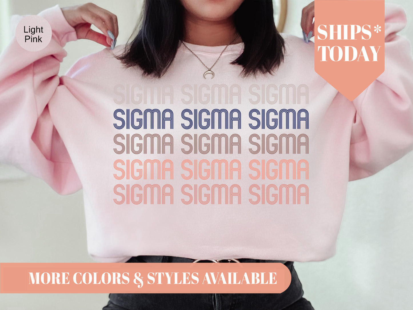 Sigma Sigma Sigma Greek Glamour Sorority Sweatshirt _ 31115g