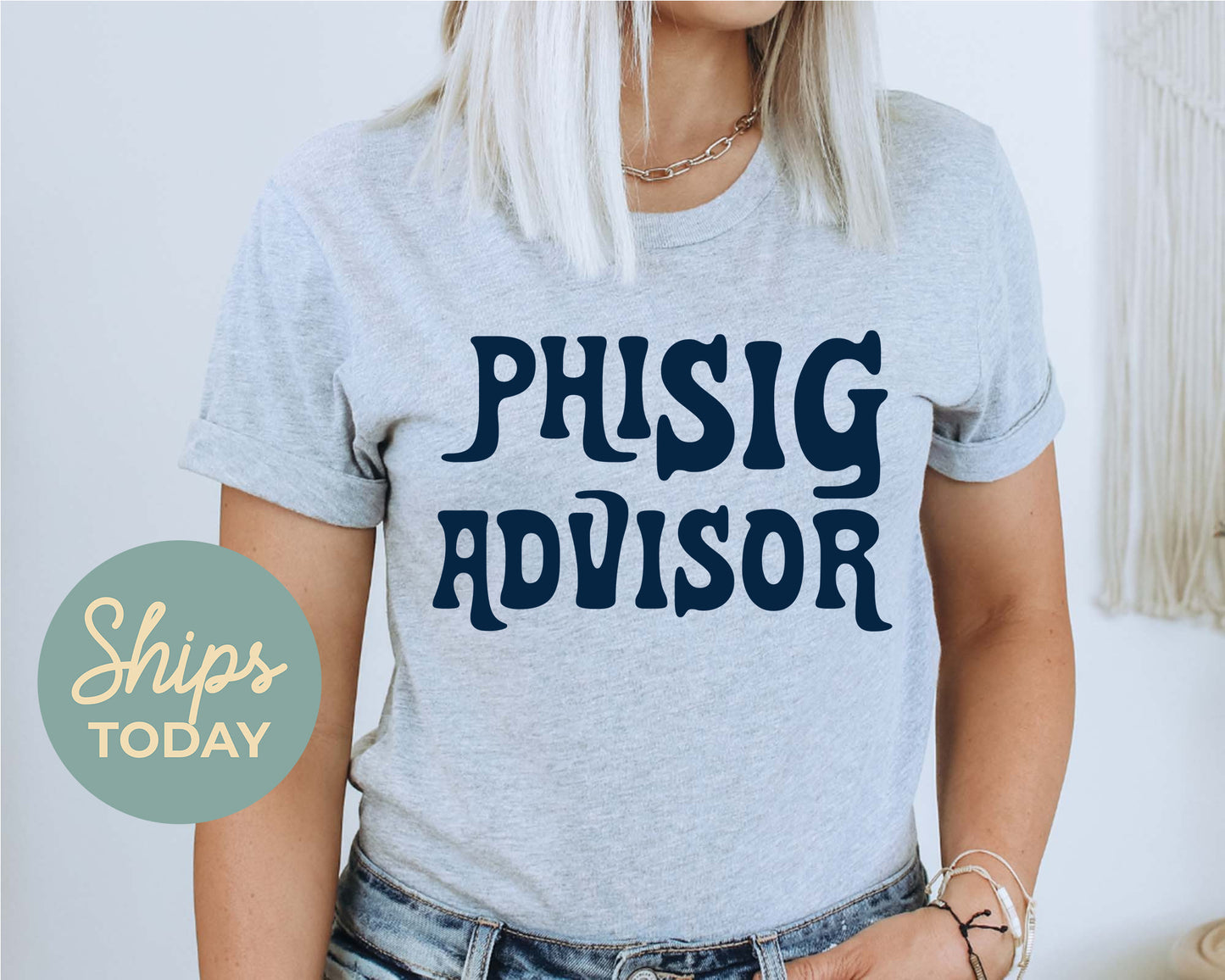 Phi Sigma Sigma Best Advisor Sorority T-shirt _ 3116g