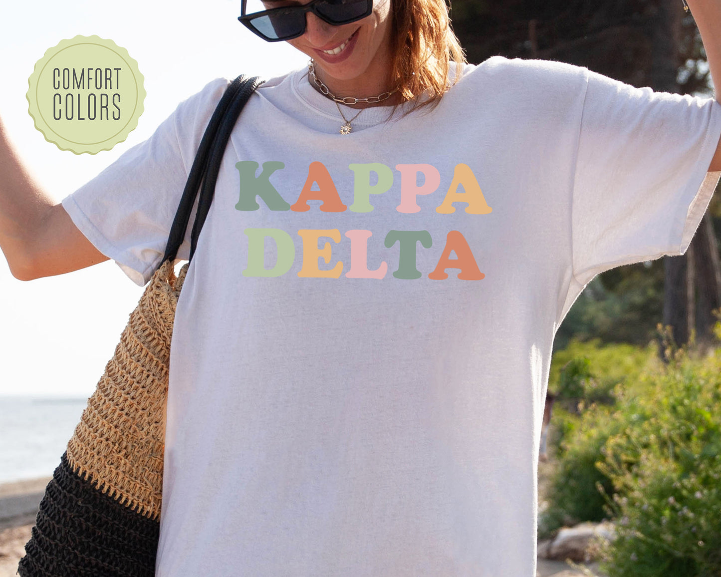 Kappa Delta Bright and Proud Comfort Colors Sorority T-shirt _ 430g