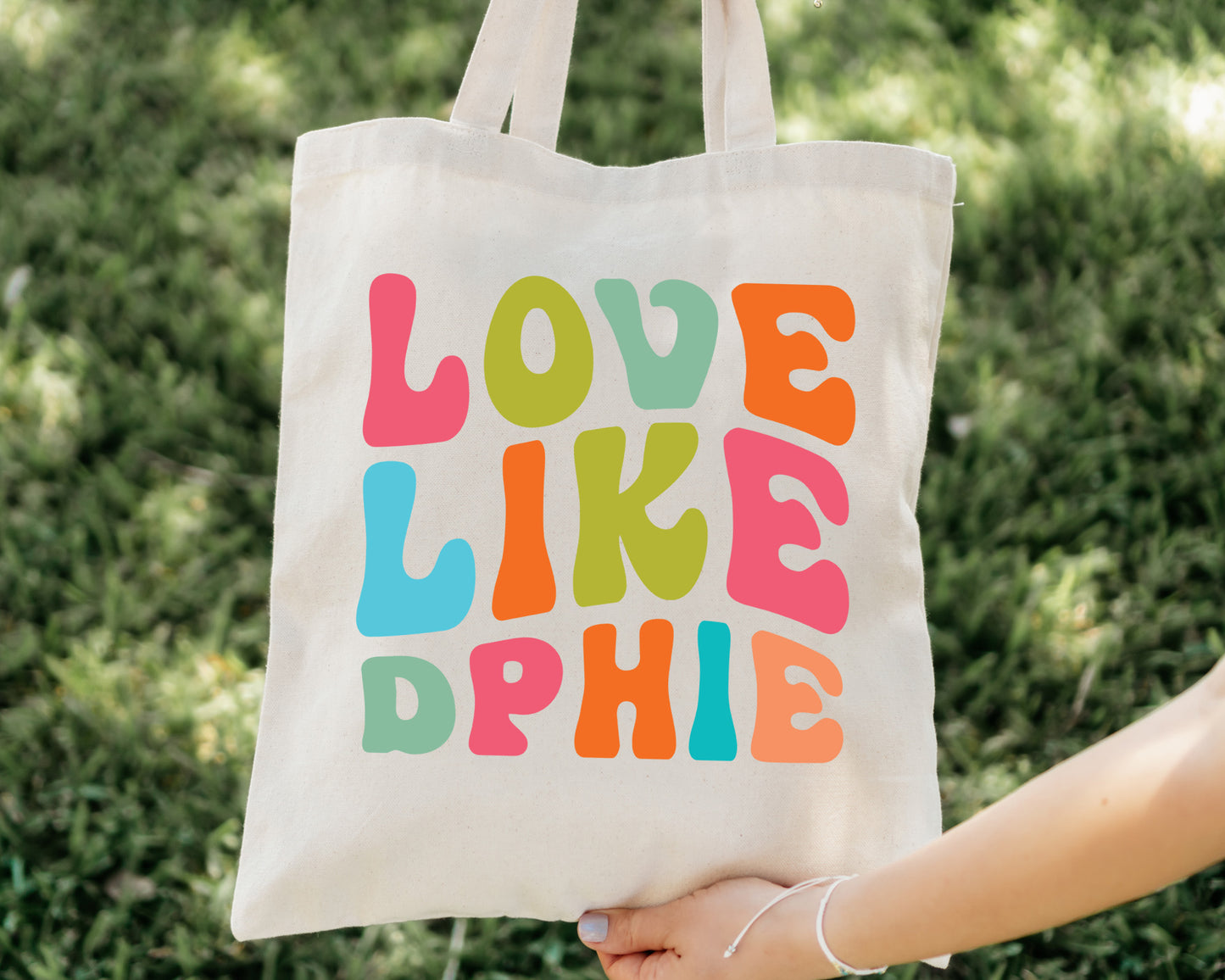 Delta Phi Epsilon Love Like Sorority Tote Bag _ 34346g