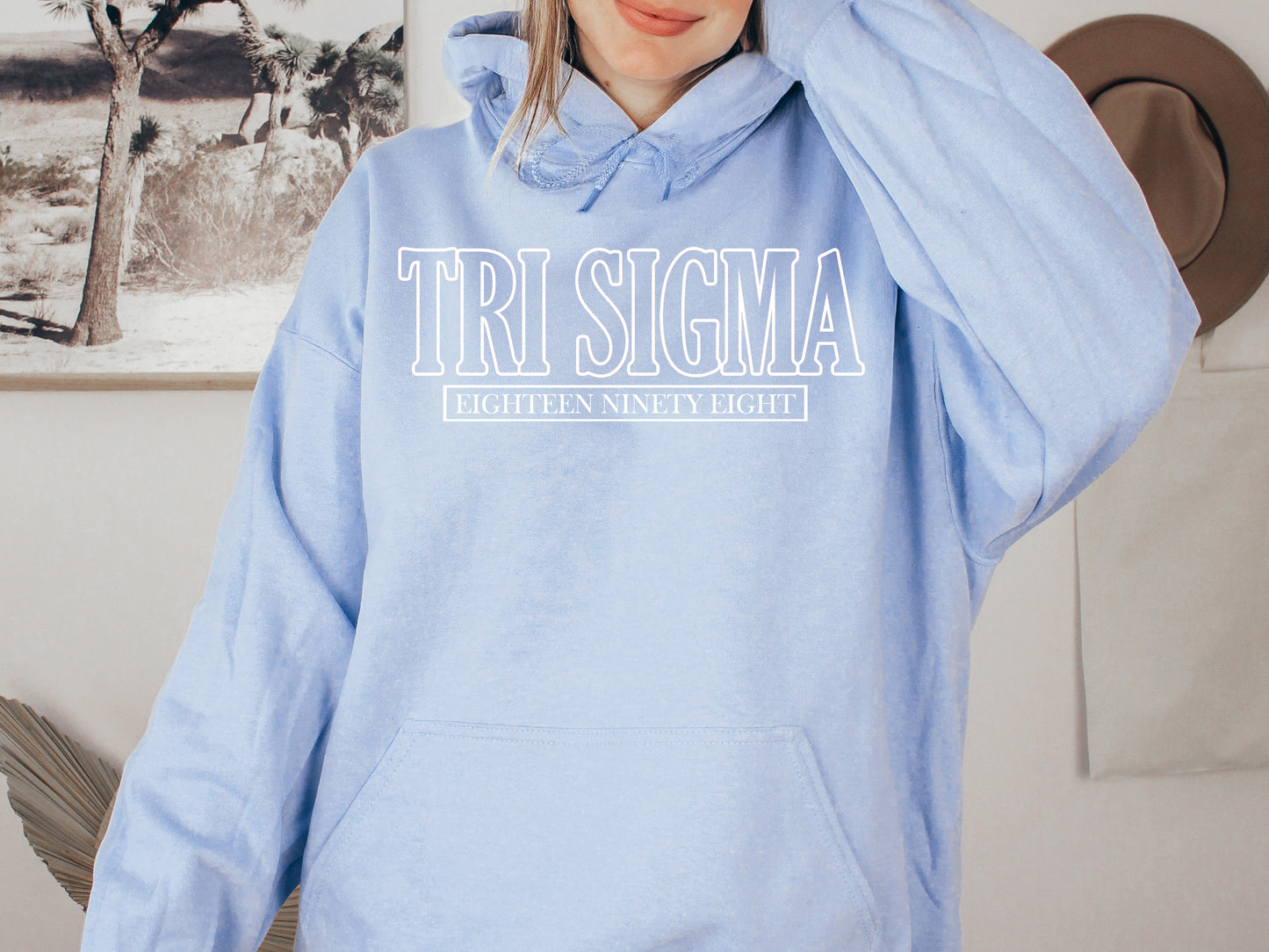 Sigma Sigma Sigma Stencil Stacked Sorority Hoodie _ 2157g
