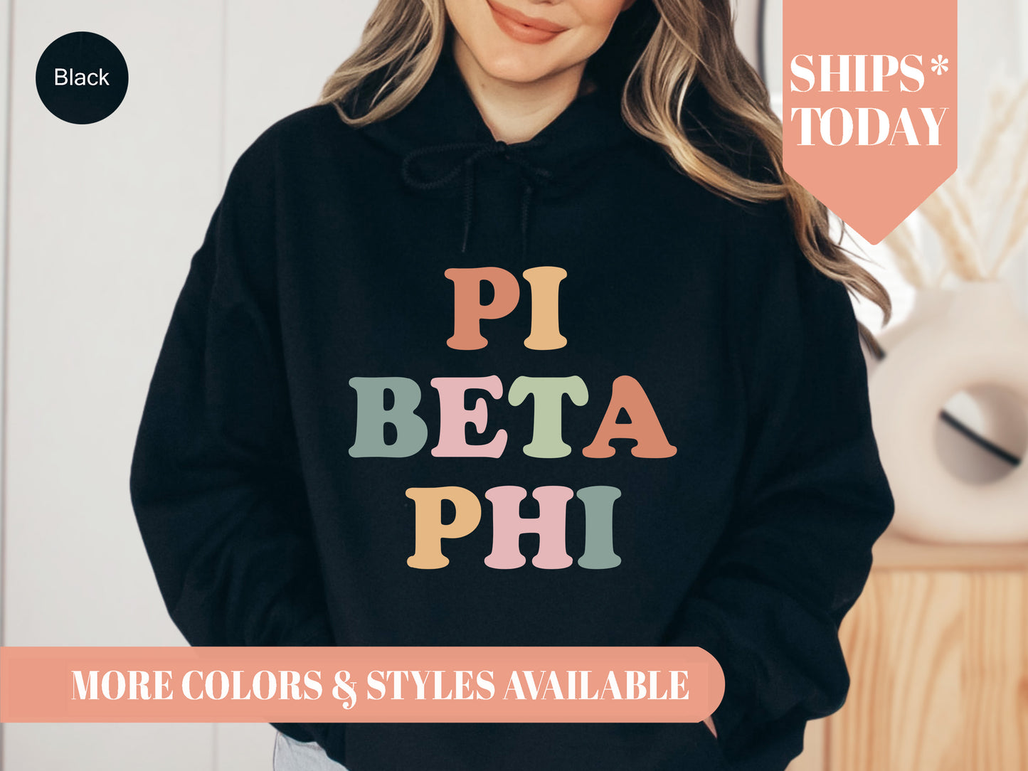 Pi Beta Phi Bright and Proud Sorority Hoodie _ 434g