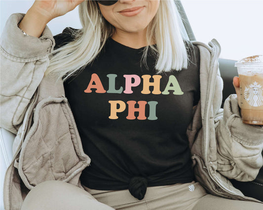 Alpha Phi Bright and Proud Sorority T-shirt _ 419g