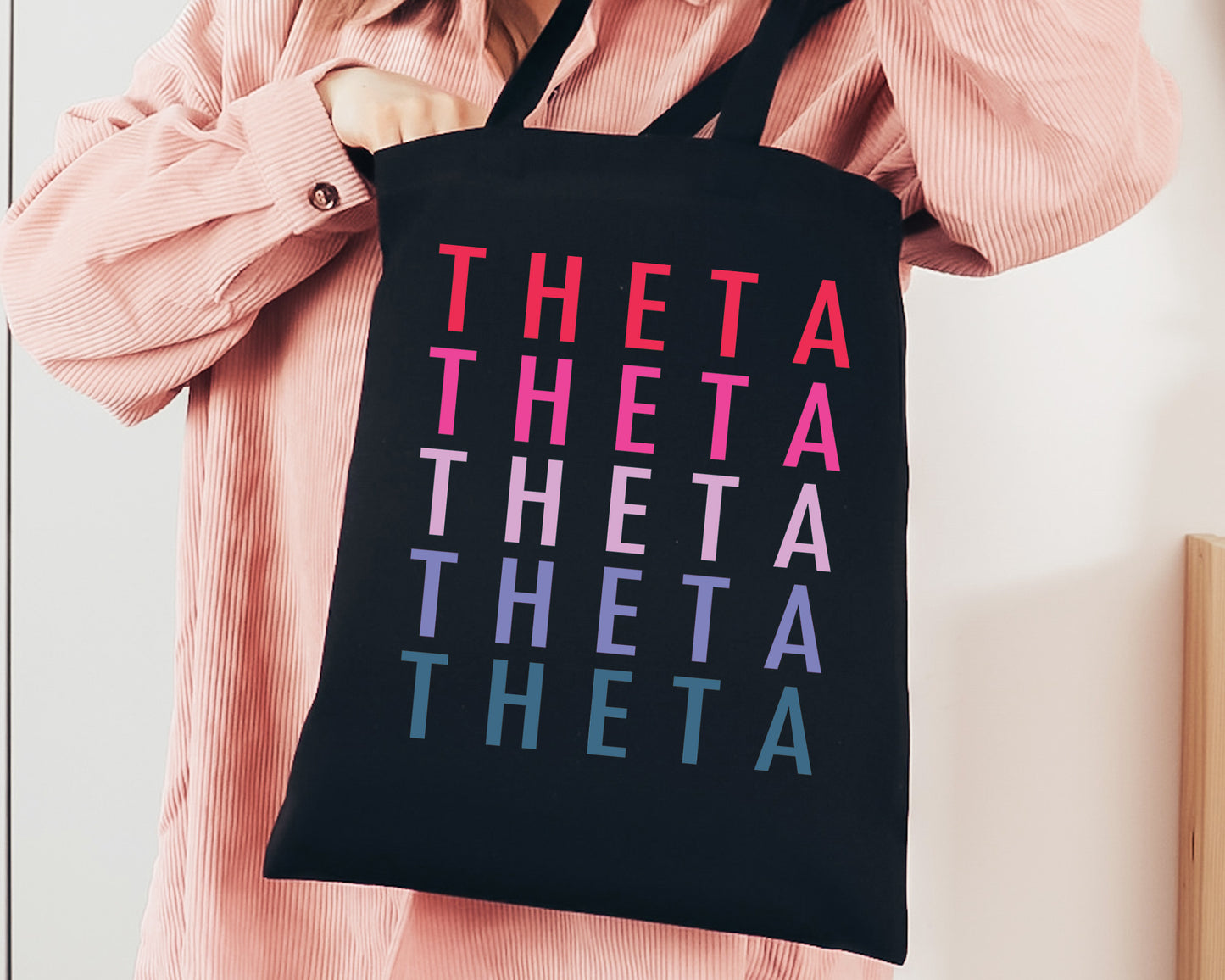 Kappa Alpha Theta Bright and Stacked Sorority Tote Bag _ 34400g