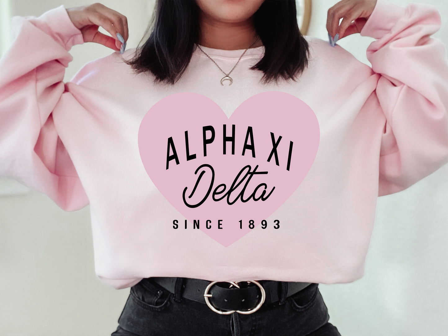 Alpha Xi Delta Pretty in Pink Sorority Sweatshirt _ 448g