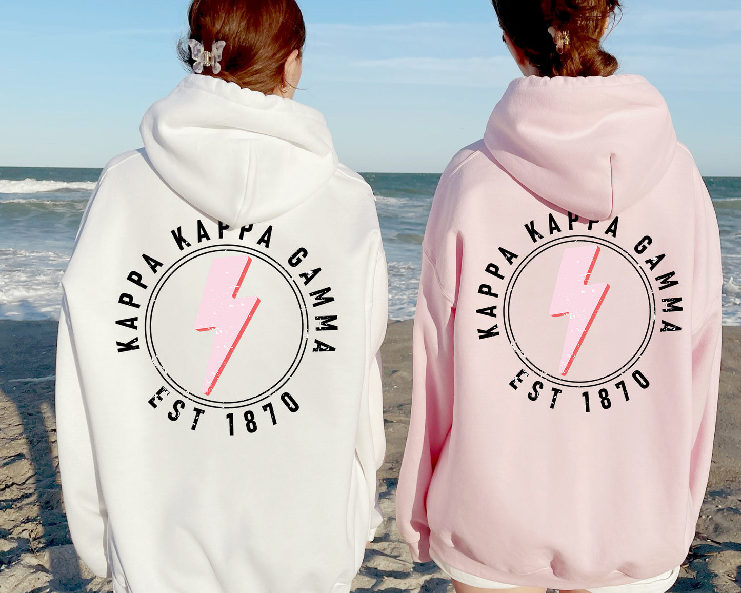 Kappa Kappa Gamma Pinkish Strike Sorority Hoodie _ 33119g