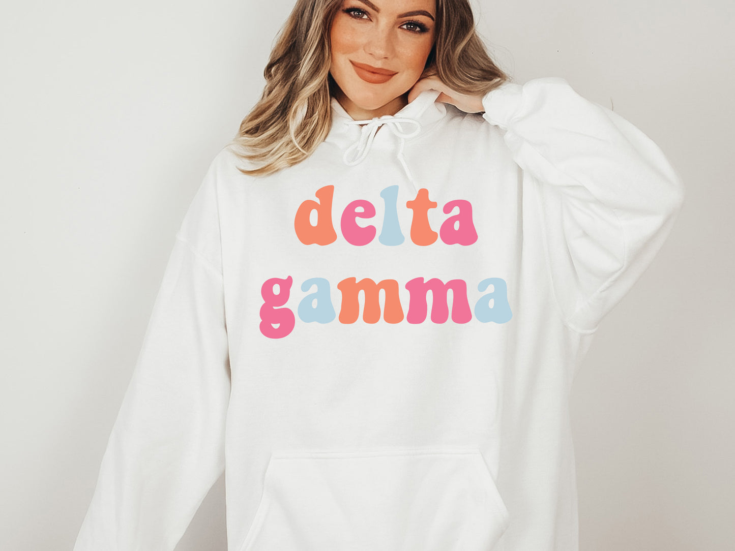 Delta Gamma Vividly Vibrant Sorority Hoodie _ 3160g