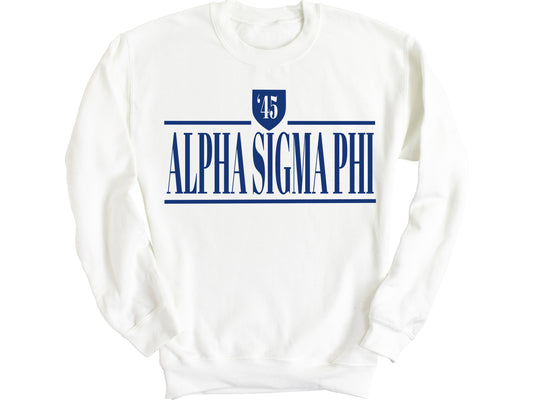 Alpha Sigma Phi Shield Fraternity Sweatshirt _ 1185g