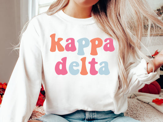 Kappa Delta Vividly Vibrant Sorority Sweatshirt _ 3165g