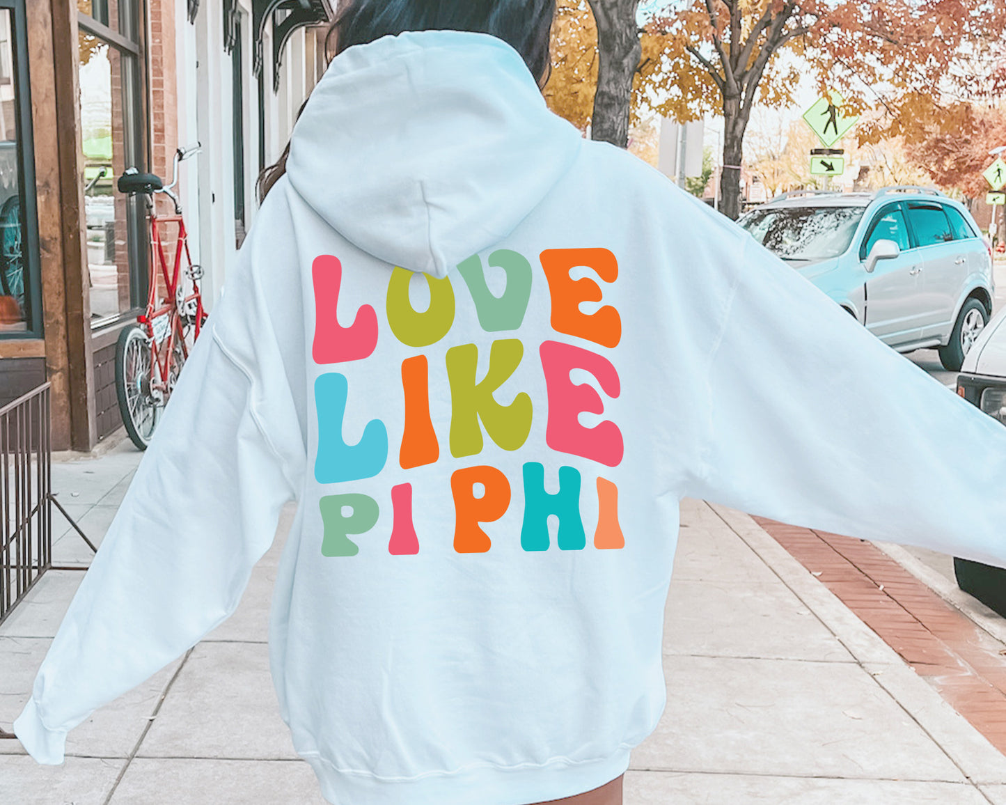 Pi Beta Phi Blissful and Vibrant Sorority Hoodie _ 33174g