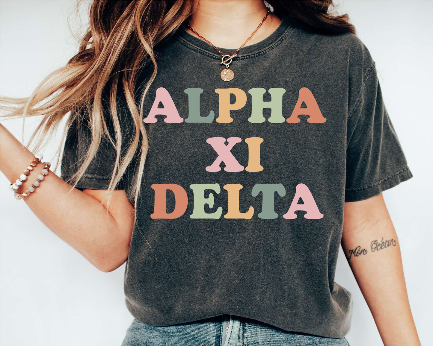 Alpha Xi Delta Bright and Proud Sorority T-shirt _ 422g