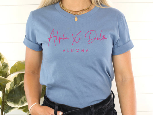 Alpha Sigma Tau Simple and Sweet Alumna Sorority T-shirt _ 499g